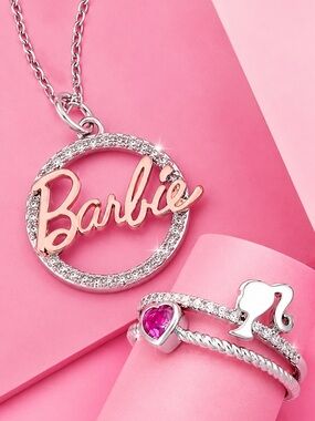 Barbie Charmed Aroma Necklace & Ring Set Limited Edition Barbiecore